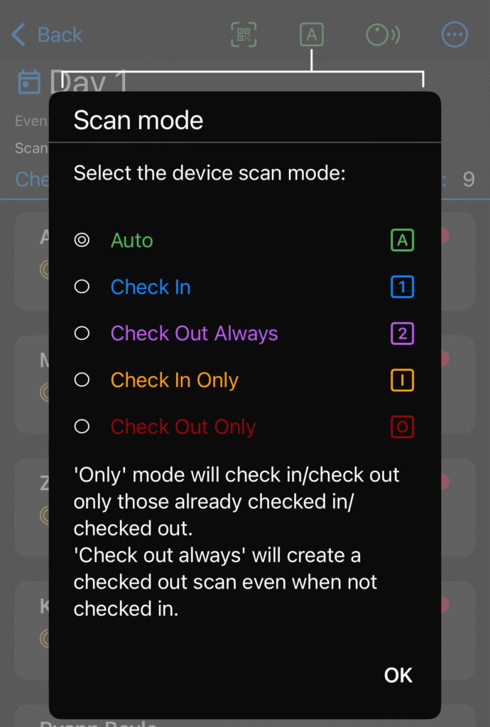 Select the Inosscan Scan mode